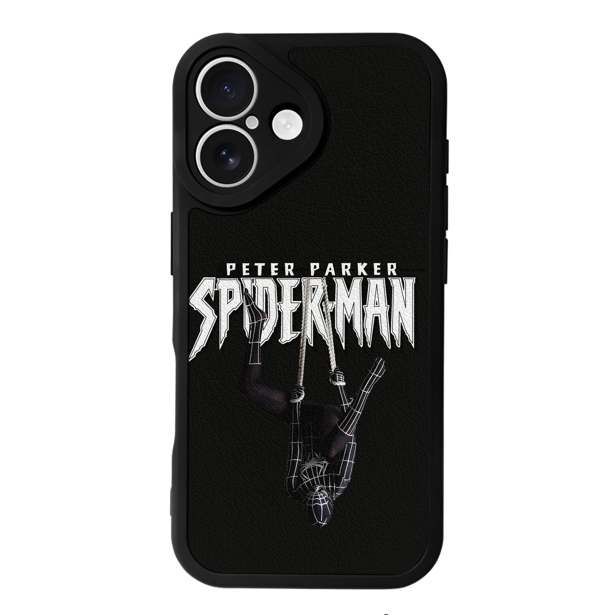 （画像用） Spider Man スパイダーマン 【iPhone 16シリーズ対応】シリコンスマホケース（レザー調） 材質：シリコン